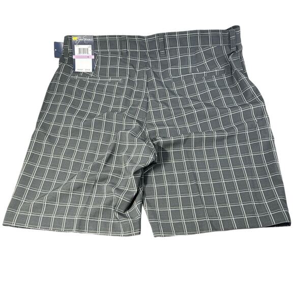 Jack Nicklaus New Gray Checked Golf Shorts UPF 50 Moisture Wicking men sz 38 - Picture 2 of 5
